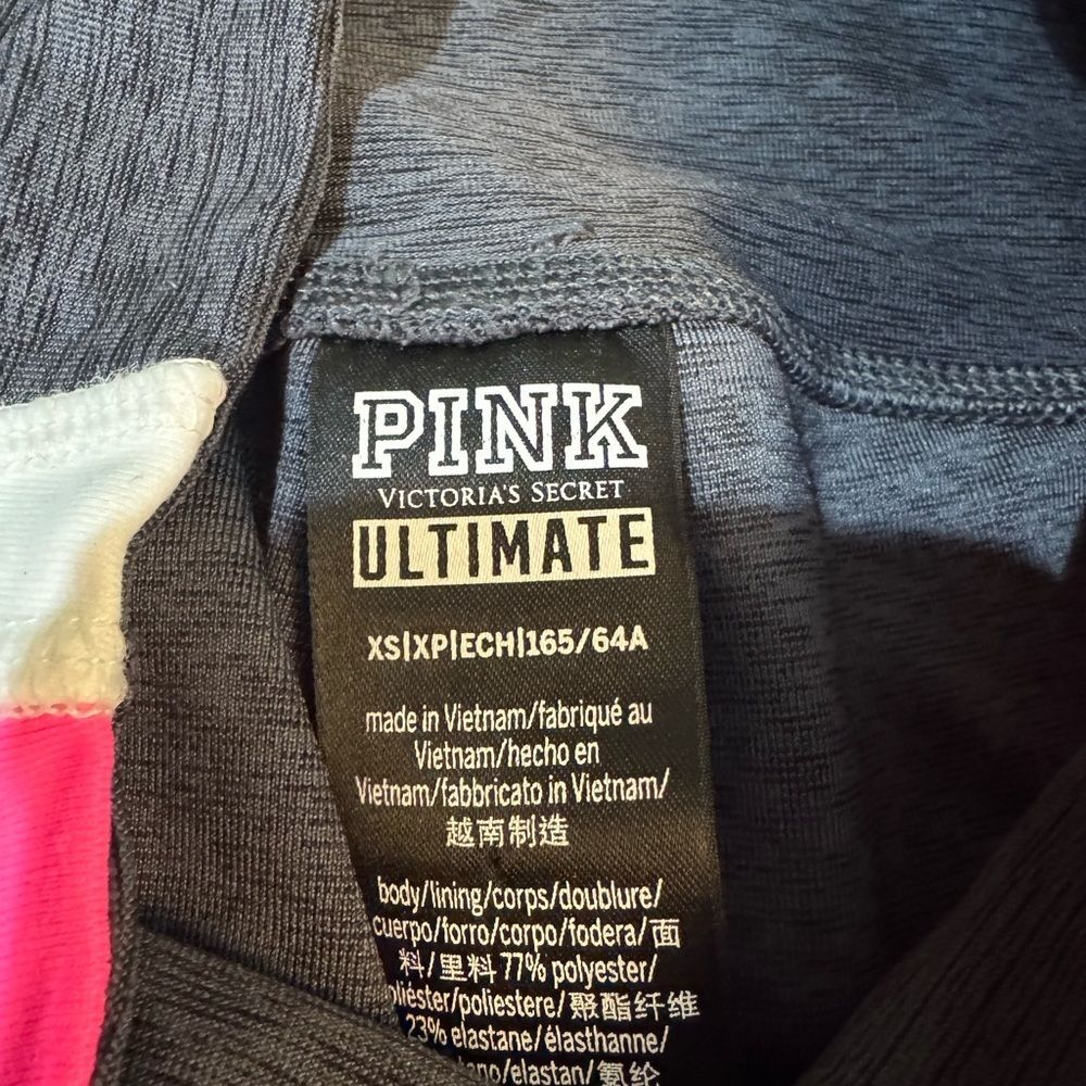 PINK Victoria's Secret Ultimate Charcoal and Hot Pink Leggings - Picture 2 of 6